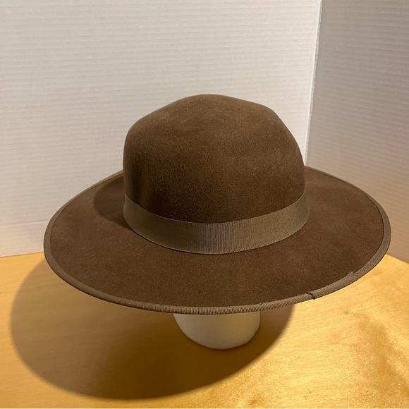 Sole Society Wide brim 100% Wool Brown Fedora One size hat Explorer Classic - Picture 4 of 10